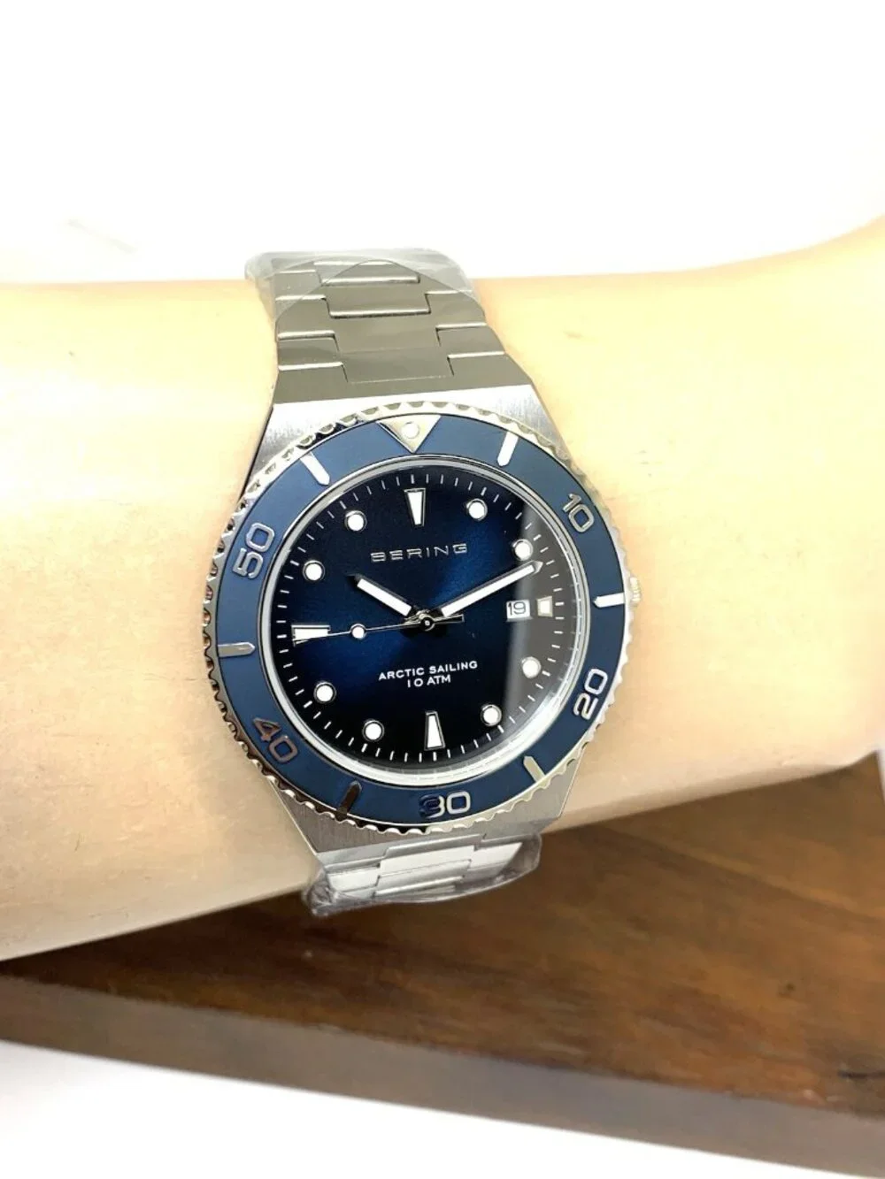 Bering Men's Watch 18940-707 Arctic Sailing Quartz Blue Dial Silver Steel 41mm